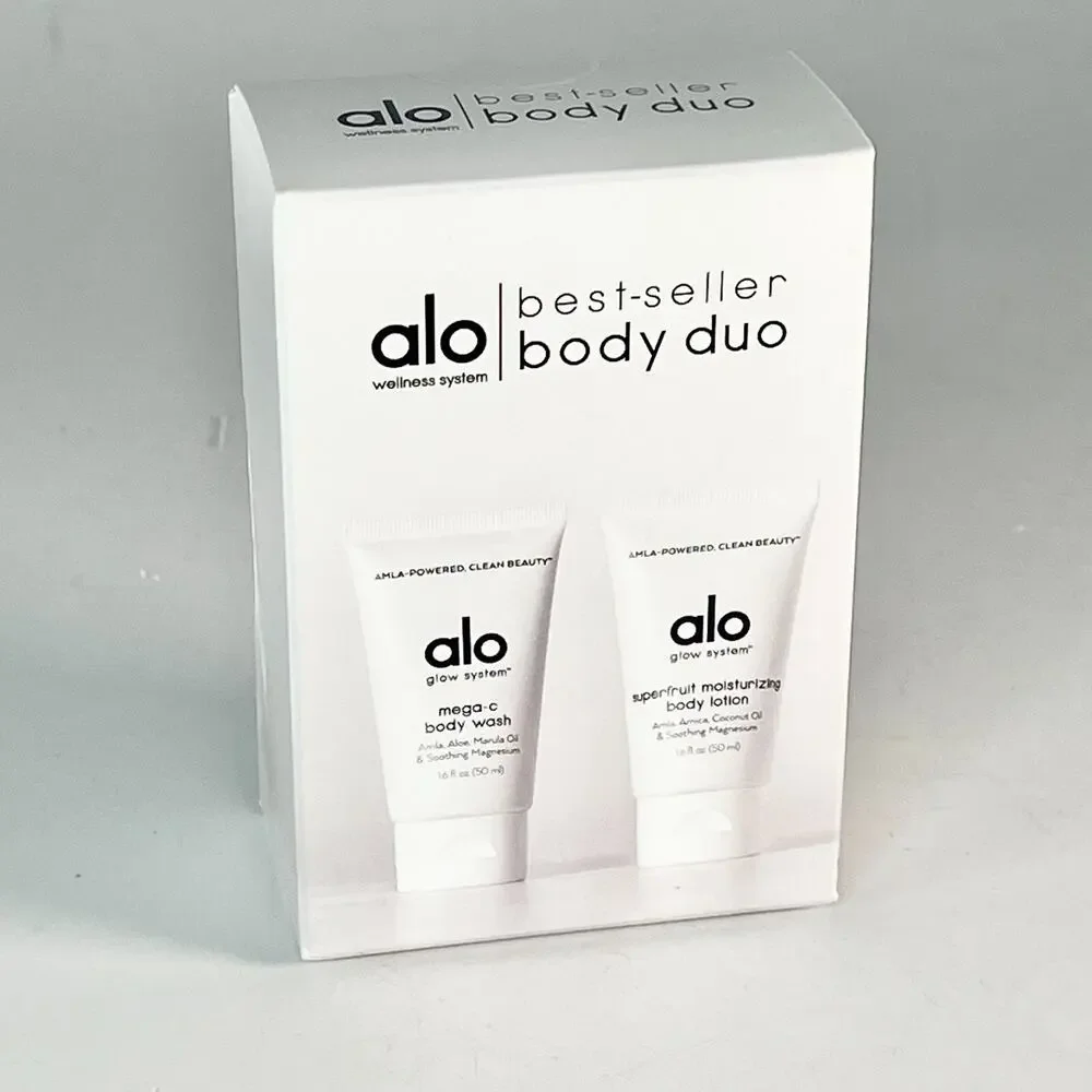 Alo Yoga Bestseller Body Duo Mega-C Body Wash Superfruit Body Lotion Travel 2x 1